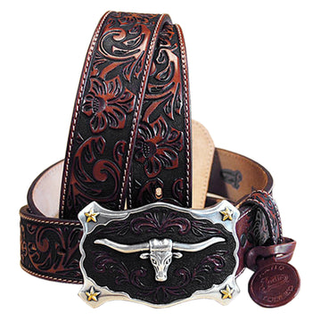26 In Hilason Hand Tooled Western Leather Mens Womens Belt